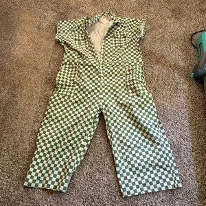 Checkered Utility Jumpsuit
